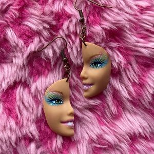 BARBIE HALF FACE/HEAD EARRINGS 🧡